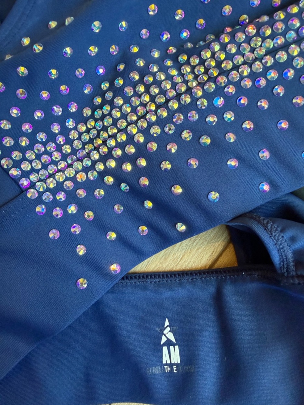 Rebel Athletic Navy Crystal Set - Adult Medium (AM) Short & Sports Bra - Picture 4 of 7